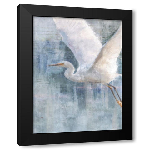 Glacier Heron II Black Modern Wood Framed Art Print with Double Matting by Blue, Nina