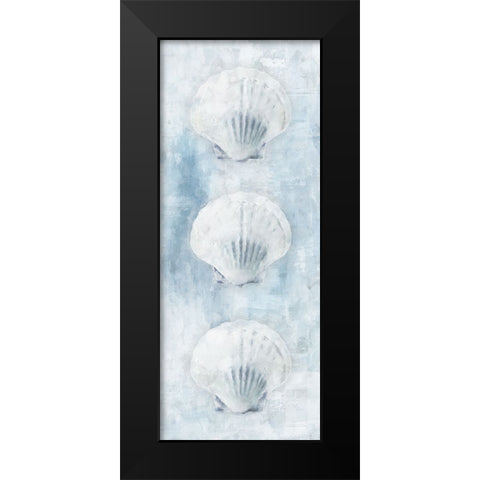 Sea Shells Black Modern Wood Framed Art Print by Blue, Nina