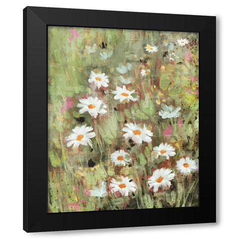Daisy Field I Black Modern Wood Framed Art Print by Blue, Nina