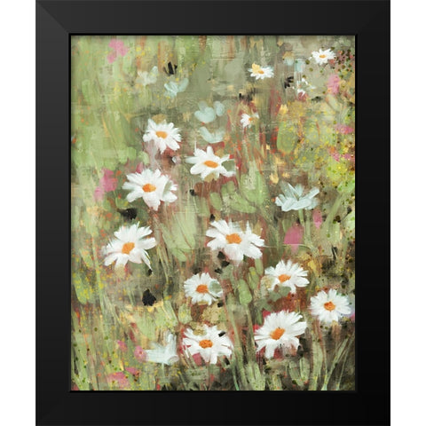 Daisy Field I Black Modern Wood Framed Art Print by Blue, Nina
