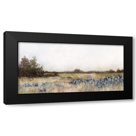 Moody Field III Black Modern Wood Framed Art Print with Double Matting by Blue, Nina