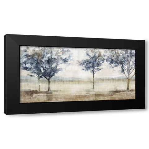 Moody Trees Black Modern Wood Framed Art Print with Double Matting by Blue, Nina