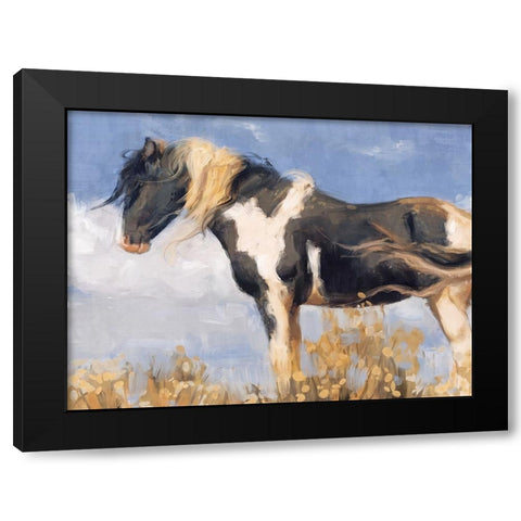 Windswept Black Modern Wood Framed Art Print by Blue, Nina