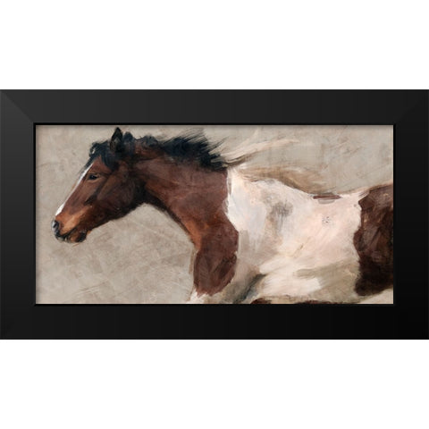 Flight Black Modern Wood Framed Art Print by Blue, Nina