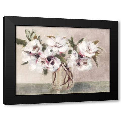Delicate Bouquet Black Modern Wood Framed Art Print with Double Matting by Blue, Nina