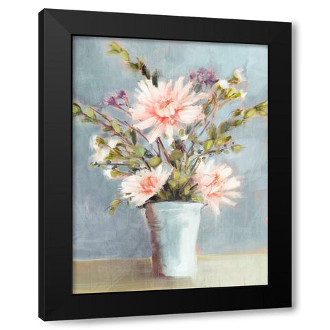 Spring Florals I Black Modern Wood Framed Art Print by Blue, Nina