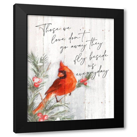 Those We Love Black Modern Wood Framed Art Print by Blue, Nina