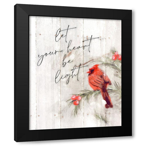 Heart Be Light Black Modern Wood Framed Art Print by Blue, Nina