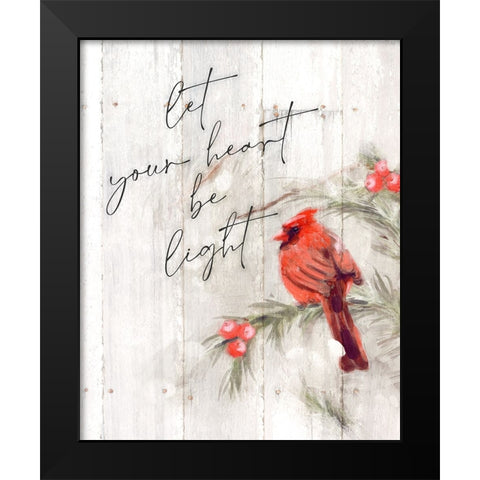 Heart Be Light Black Modern Wood Framed Art Print by Blue, Nina