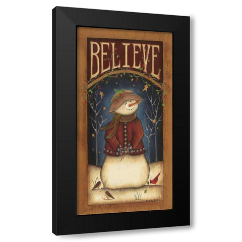 Believe Black Modern Wood Framed Art Print by Lewis, Kim