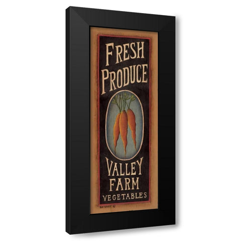 Carrots Black Modern Wood Framed Art Print with Double Matting by Lewis, Kim