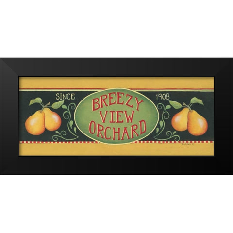 Breezy View Orchard Black Modern Wood Framed Art Print by Lewis, Kim