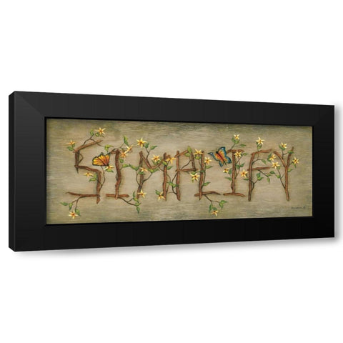 Simplify Black Modern Wood Framed Art Print with Double Matting by Lewis, Kim
