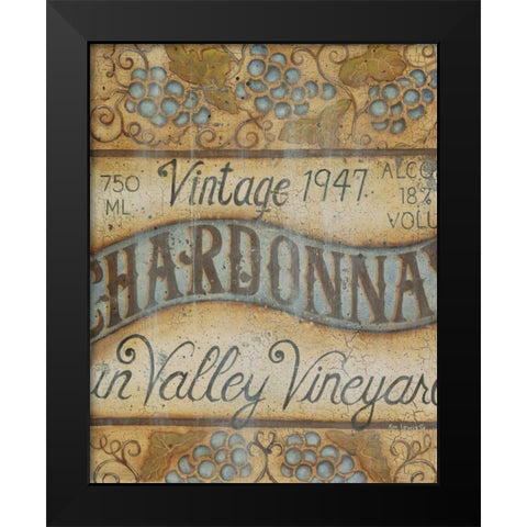 Valley Vineyard I Black Modern Wood Framed Art Print by Lewis, Kim
