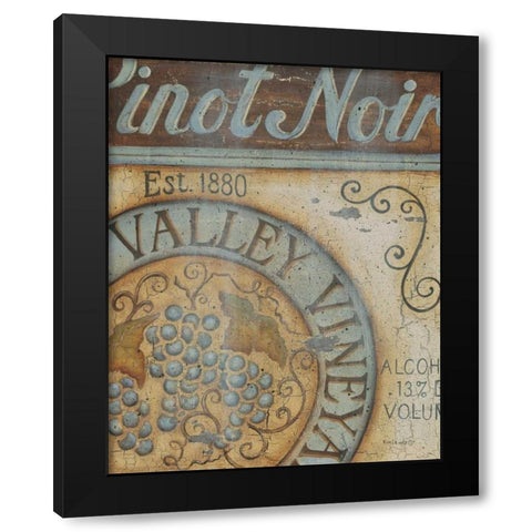 Valley Vineyard II Black Modern Wood Framed Art Print with Double Matting by Lewis, Kim