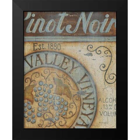 Valley Vineyard II Black Modern Wood Framed Art Print by Lewis, Kim