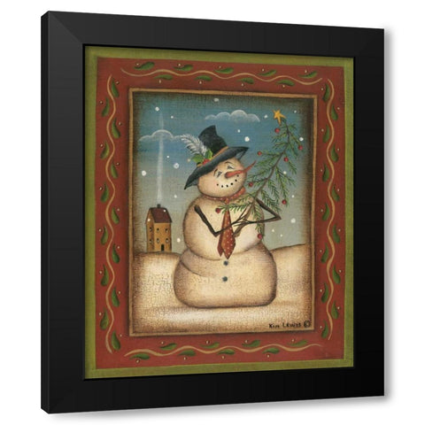 Perfect Tree Black Modern Wood Framed Art Print by Lewis, Kim