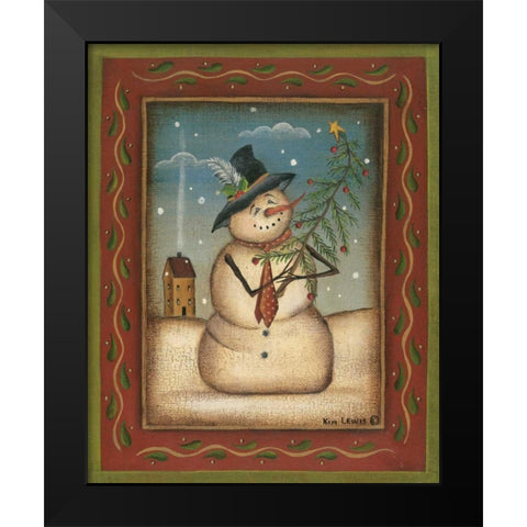 Perfect Tree Black Modern Wood Framed Art Print by Lewis, Kim