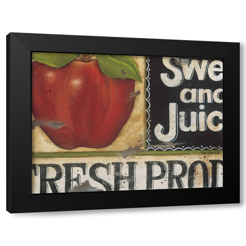 Sweet and Juicy Black Modern Wood Framed Art Print by Lewis, Kim