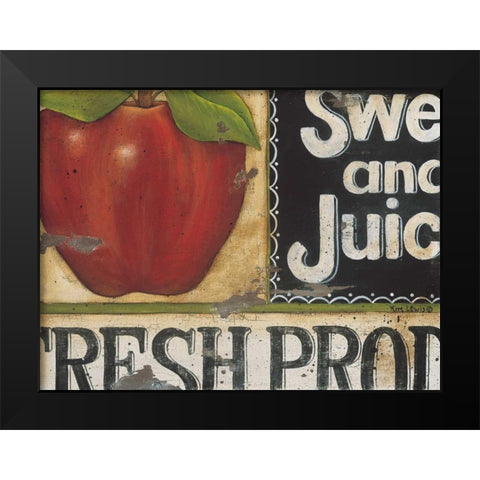 Sweet and Juicy Black Modern Wood Framed Art Print by Lewis, Kim