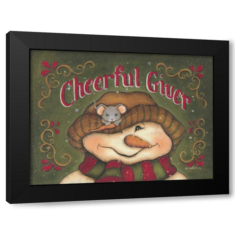 Cheerful Givers Black Modern Wood Framed Art Print by Lewis, Kim
