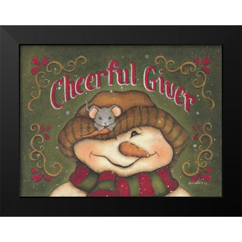 Cheerful Givers Black Modern Wood Framed Art Print by Lewis, Kim