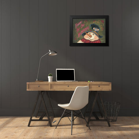 Home for the Holidays Black Modern Wood Framed Art Print by Lewis, Kim
