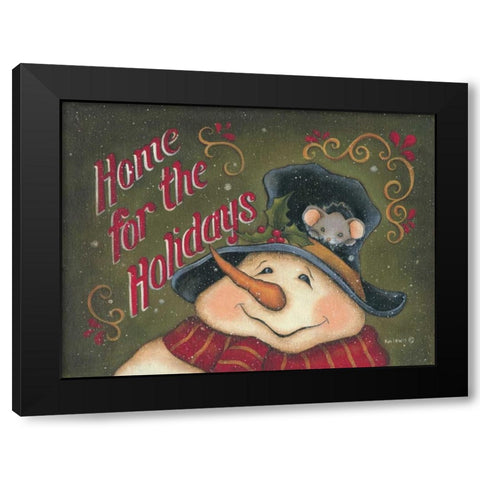 Home for the Holidays Black Modern Wood Framed Art Print by Lewis, Kim
