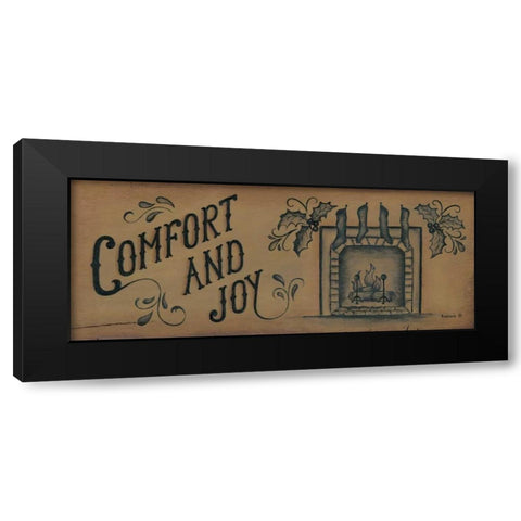 Comfort and Joy Black Modern Wood Framed Art Print by Lewis, Kim