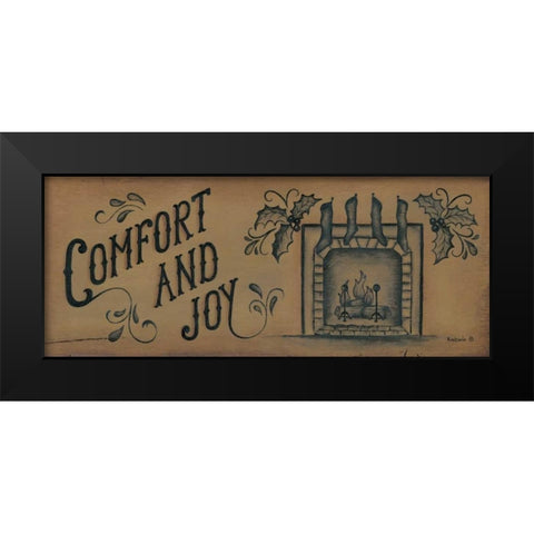 Comfort and Joy Black Modern Wood Framed Art Print by Lewis, Kim