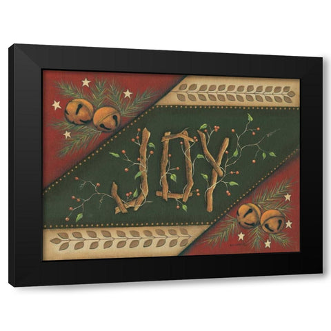 Joy Black Modern Wood Framed Art Print by Lewis, Kim