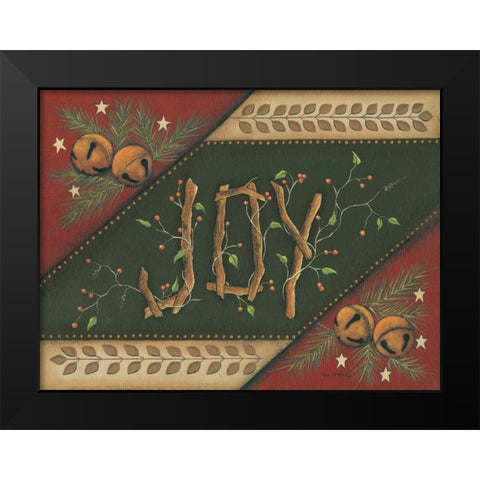 Joy Black Modern Wood Framed Art Print by Lewis, Kim