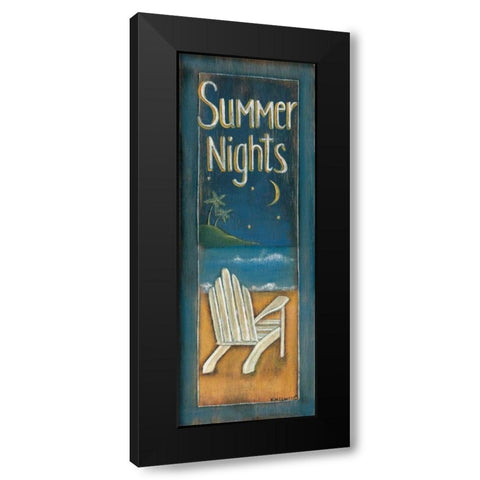 Summer Nights Black Modern Wood Framed Art Print by Lewis, Kim