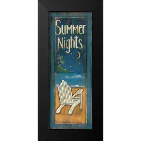 Summer Nights Black Modern Wood Framed Art Print by Lewis, Kim