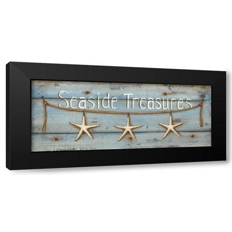 Seaside Treasures Black Modern Wood Framed Art Print by Lewis, Kim