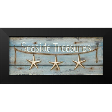 Seaside Treasures Black Modern Wood Framed Art Print by Lewis, Kim