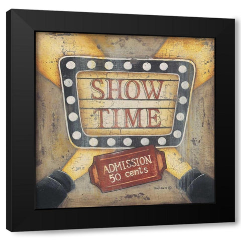Show Time Black Modern Wood Framed Art Print by Lewis, Kim