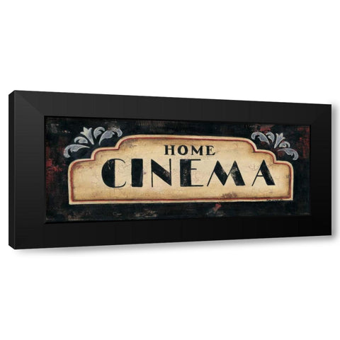 Cinema Black Modern Wood Framed Art Print by Lewis, Kim