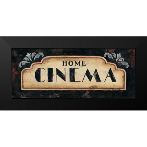 Cinema Black Modern Wood Framed Art Print by Lewis, Kim