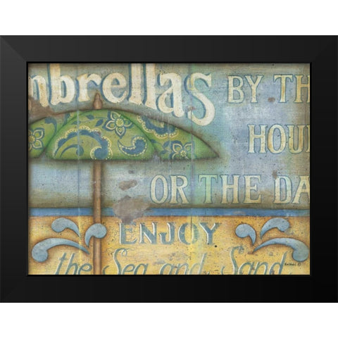 Umbrella Black Modern Wood Framed Art Print by Lewis, Kim