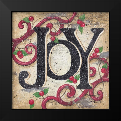 Joy Black Modern Wood Framed Art Print by Lewis, Kim