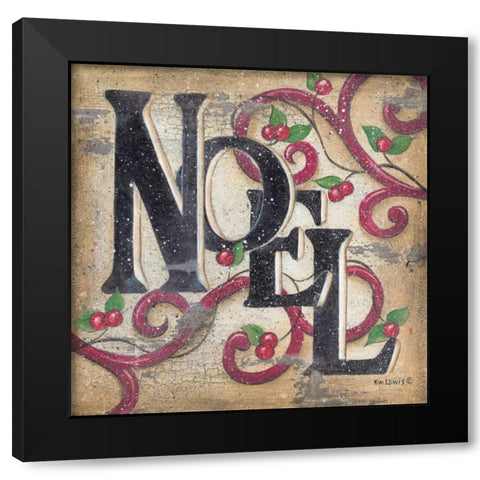 Noel Black Modern Wood Framed Art Print by Lewis, Kim
