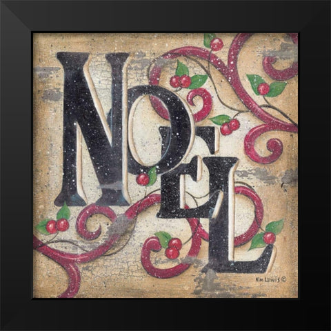 Noel Black Modern Wood Framed Art Print by Lewis, Kim