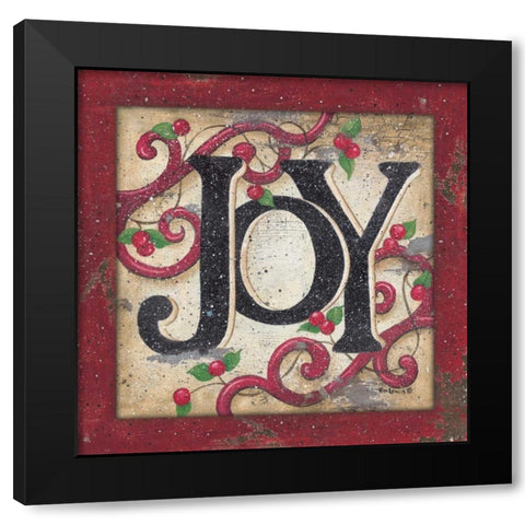Joy Black Modern Wood Framed Art Print by Lewis, Kim