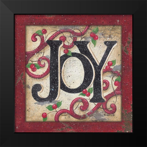 Joy Black Modern Wood Framed Art Print by Lewis, Kim