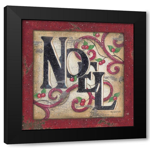 Noel Black Modern Wood Framed Art Print by Lewis, Kim