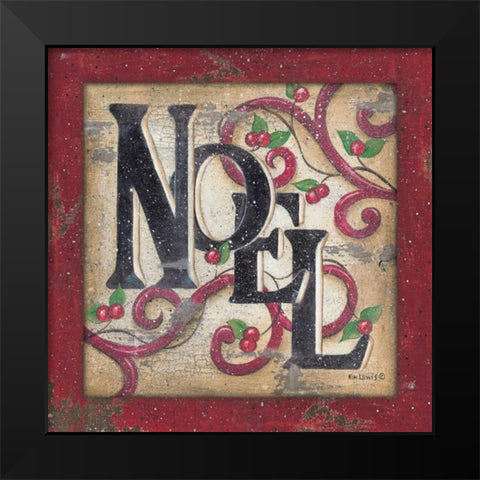 Noel Black Modern Wood Framed Art Print by Lewis, Kim