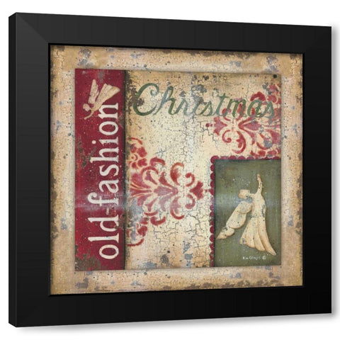 Christmas Black Modern Wood Framed Art Print with Double Matting by Lewis, Kim