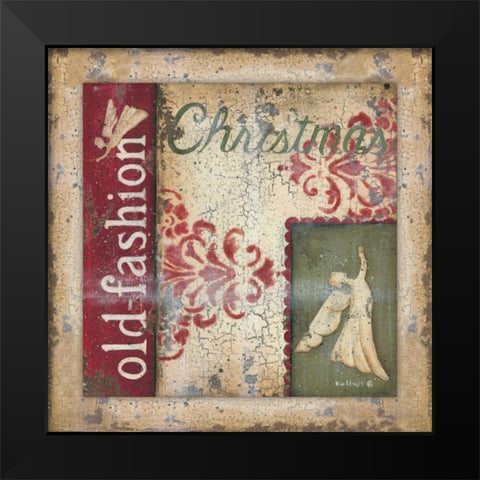 Christmas Black Modern Wood Framed Art Print by Lewis, Kim