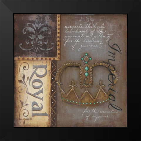 Royal Black Modern Wood Framed Art Print by Lewis, Kim